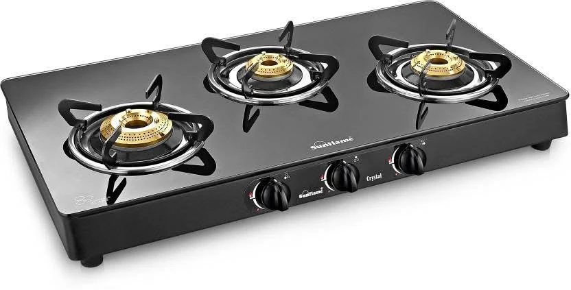 3burner LPG stove with toughened glass - Imperial Services